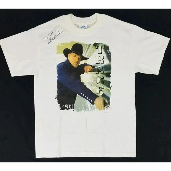 Vintage TRACE ADKINS Signed Summer Concert Tour 2001 Double Side T-Shirt Adult M - Picture 2 of 9